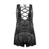 CandyMan 99743 Lace Bodysuit Color Black